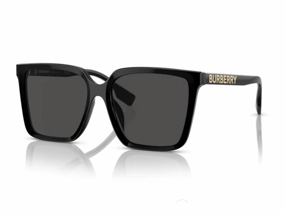 NEW BURBERRY women's square sunglasses in black - dark grey
